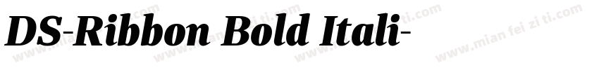 DS-Ribbon Bold Itali字体转换